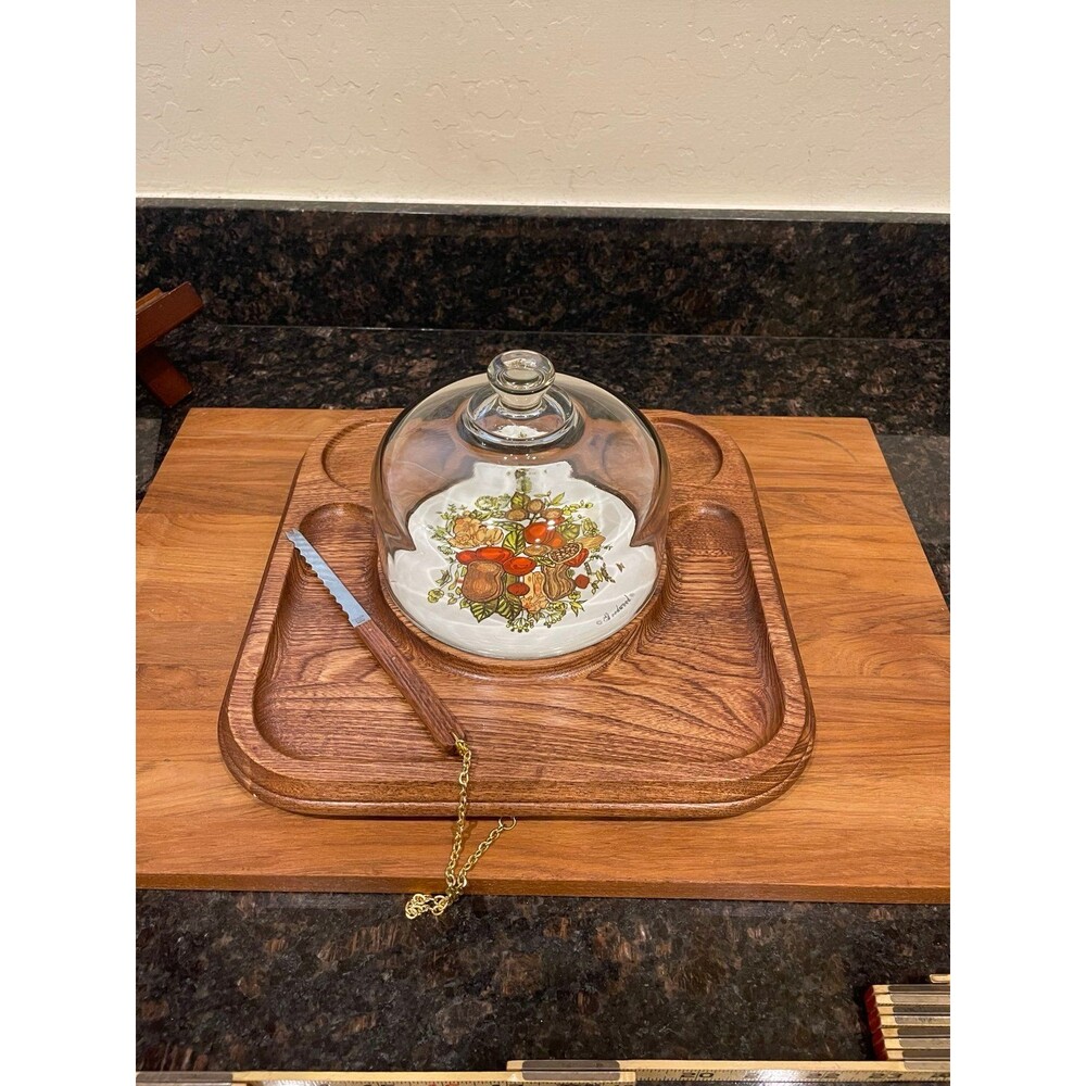 Vintage Goodwin spice of life charcuterie board with dome